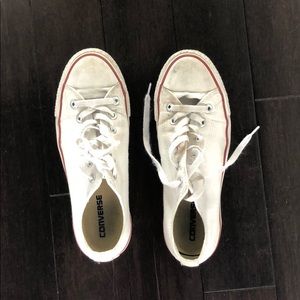Gently used White Converse Women’s Size 9
